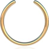 Thin Gold Ear Cuff Hoop for Women -14K Gold Filled 20G Faux Conch Ring - Minimalist Cartilage Cuff No Piercing -Smooth Small Hoop Conch - Earring Dainty Gold - Fake Conch Jewelry
