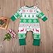Newborn Baby Girl Boy Christmas Long Sleeve Snowflake Deer Romper Playsuit Outfits … (Green, 80 (12-18 Months))