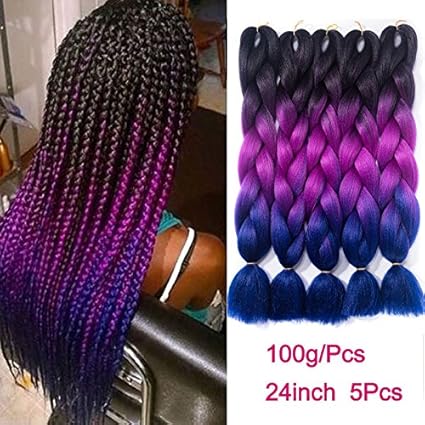 Amazon Com Ombre Braiding Hair Kanekalon Synthetic Braiding Hair