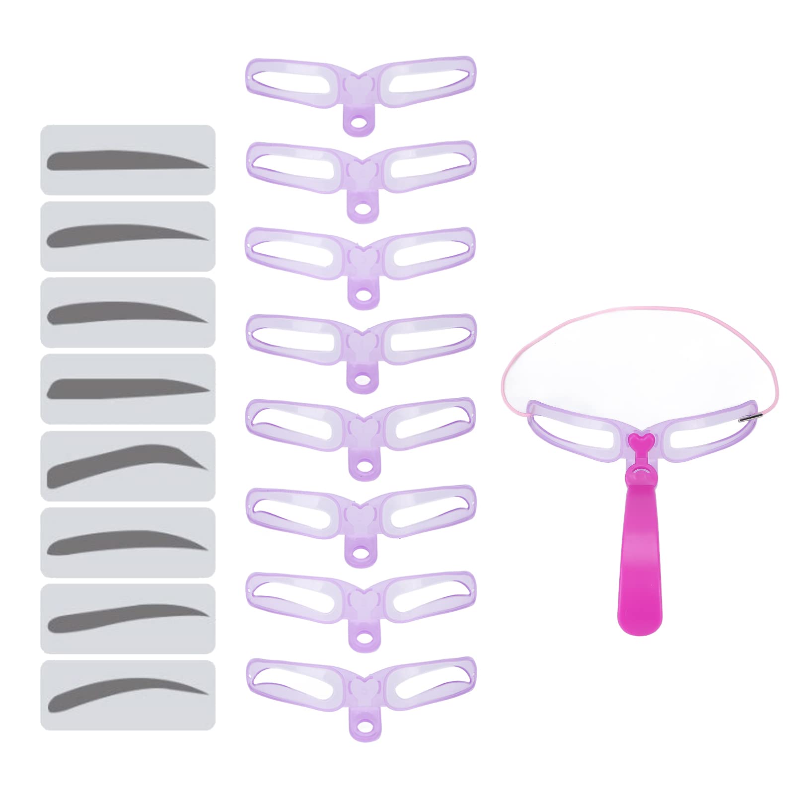 Eyebrow Shaping Kit, 8pcs Eyebrow Stencils for Beginners, Reusable Natural Brow Shaping Guides Template