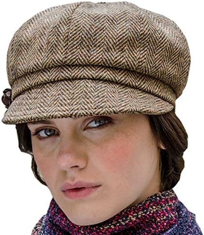 Mucros WeaversNewsboy Hat for Women's Cap 8 Panel Wool Made in Ireland