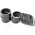 Farbetter 12 Pieces Bike Carbon Fiber Headset Spacer Bicycle Stem Spacer Kit 1-1/8 Inch 20/15/10/8/5/3/2/1mm, 8 Sizes