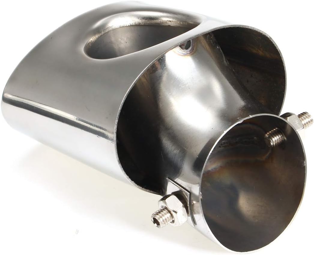 Oneuda Car 56mm Exhaust Pipe Exhaust Tip Rear Tail Pipe Muffler Stainless Steel Chrome For Honda/Civic 9th 2012-2014