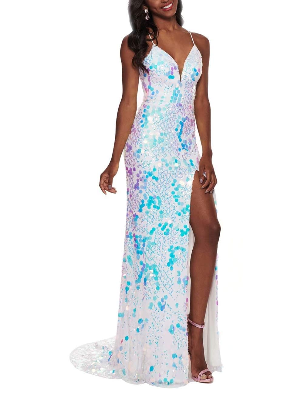 iridescent prom dress
