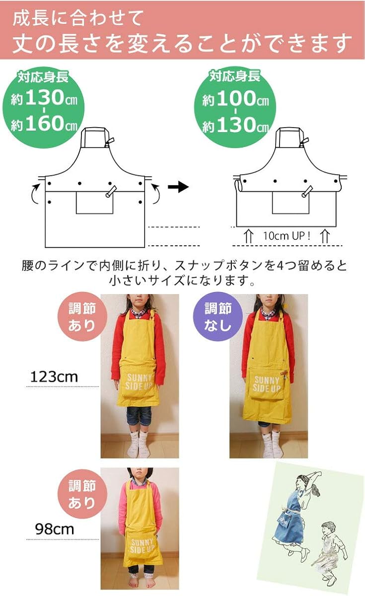 Amazon Co Jp メール便 アンドパッカブル And Packable エプロン 子供用 男の子 女の子 三角巾 パッカブル キッズ 調理実習 ウルフ ベージュ F 服 ファッション小物