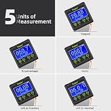 Huepar Digital Angle Gauge Protractor with Magnetic Base 0.01° LCD Inclinometer view 3