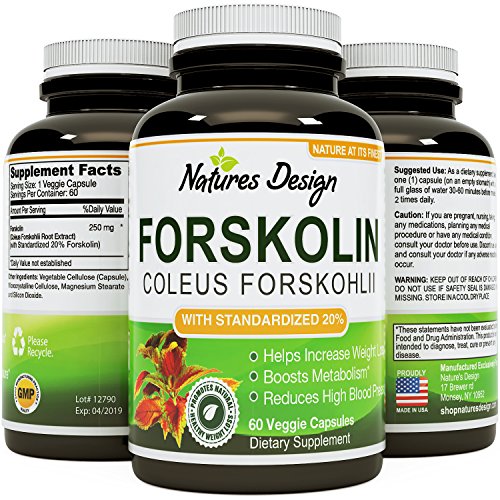 Forskolin Extract Weight Loss Supplement Natural Diet Pills for Men & Women – Natural Fat Burn Benefits Boost Metabolism Curb Appetite Preserve Lean Body Mass Pure Coleus Forskohlii by Natures Design Forskolin Extract Weight Loss Supplement Natural Diet Pills for Men & Women – Natural Fat Burn Benefits Boost Metabolism Curb Appetite Preserve Lean Body Mass Pure Coleus Forskohlii by Natures Design