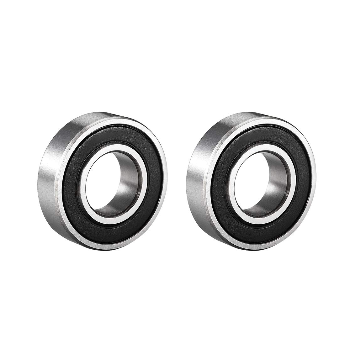 sourcing map 6002-2RS Ball Bearing 15mm x 32mm x 9mm Double Sealed 180102 Deep Groove Bearings High Carbon Steel Z1 (Pack of 2)
