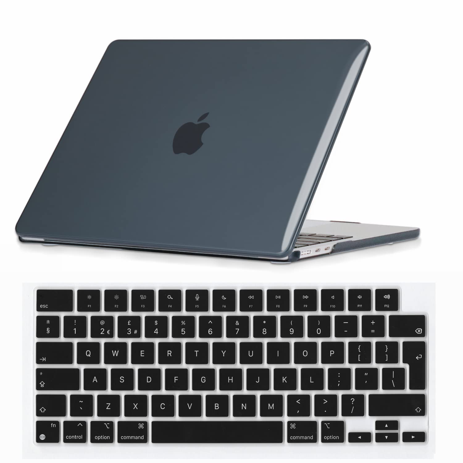 Se7enline Compatible with MacBook Air M4 case 13.6 inch 2022-2025 Hard Laptop Cover for Mac Air 13-inch Model A2681/A3113/A3240 M2/M3/M4 &Keyboard Protective Cover, Crystal Black