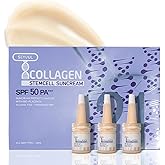 T-Collagen Sunscreen Serum SPF50+ – Lightweight UV Defense, No White Cast, Collagen + Stem-Cell Complex – For Sensitive Skin (4 Bottles)
