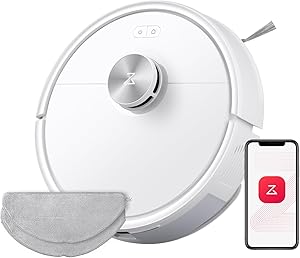 roborock Q7 M5-Set Saugroboter mit Wischfunktion, 10.000Pa Saugkraft, Dual Anti-Tangle-System, 150Min Laufzeit, LiDAR Navigation, Staubsauger Roboter für Teppich, Tierhaare, APP Steuerung (Weiß)