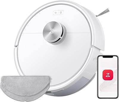 roborock Q7 M5-Set Saugroboter mit Wischfunktion, 10.000Pa Saugkraft, Dual Anti-Tangle-System, 150Min Laufzeit, LiDAR Navigation, Staubsauger Roboter für Teppich, Tierhaare, APP Steuerung (Weiß)