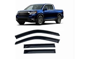 ZZDSNJ Tape-On Window Visors 4-Piece for 2017-2024 2025 Honda Ridgeline Sun Rain Guards Shield Shade Smoke
