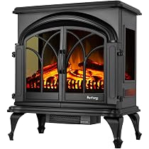 Amazon.com: e-Flame USA Estufa eléctrica portátil Denali de 28 pulgadas XL  con efecto de tronco y fuego en 3D (negro) : Hogar y Cocina