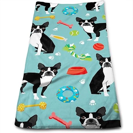 Amazon Qiffan22 ボストンテリアトイ 犬用キッチンタオル 食器用布 洗濯機洗い可能なコットンキッチンディッシュクロス 食器用タオル ティータオル ドライ クリーニング クッキング ベーキング 12 X 27 5インチ キッチンクロス オンライン通販