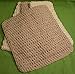 Handmade Crochet Cotton Washcloths Dishcloths, Set of 4: 2 Beige, 2 Cream
