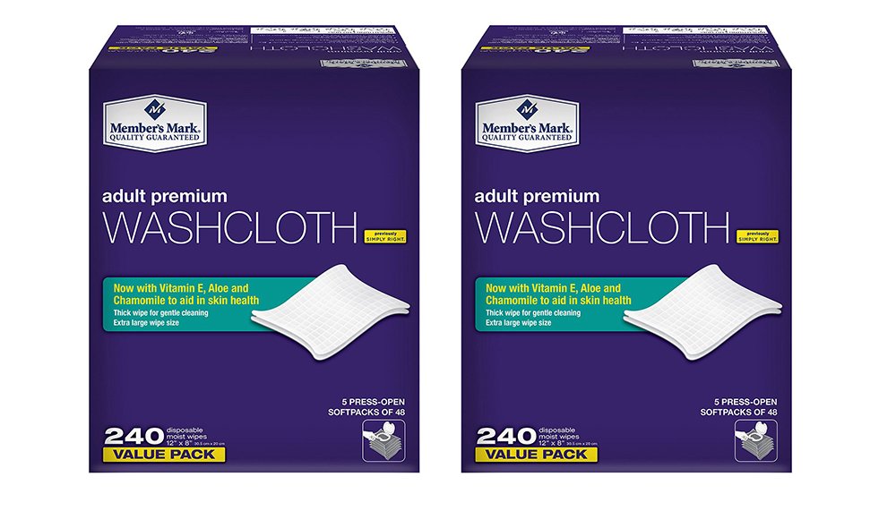 Members Mark Adult TiTIg Washcloth Disposable Moist Wipes