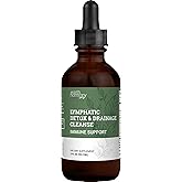 Earth Harmony Lymphatic Drainage Drops, Lymph Detox - Supplement with Soursop, Cat's Claw Bark, Astragalus, Wormwood, Lymph Node Detox, Lymphatic Support Cleanse (2 Oz)