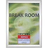 HAITIAN Silver color Snap Picture Poster Frame Wall Mounting, 8.5 x 11 Inch Size Front Loading,1" aluminium profile,1.8mm thickness of Hard plastic back panel. suitable for gifting