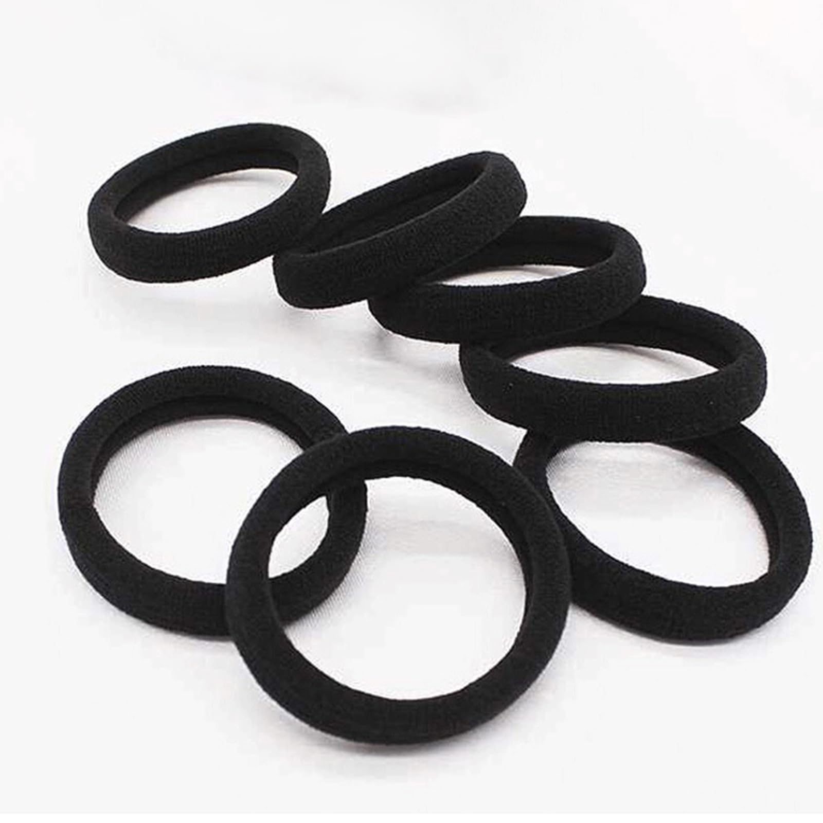 20 Pieces Black Soft Hair Ties, No Damage women's Hair Clips, Strong Elastic Ponytail Clips Hair Accessories Suitable for men and women with heavy hair