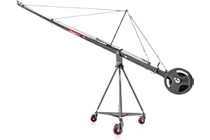 Proaim Wave-5P 24ft Crane Jib with Heavy-Duty Tripod Stand & Floor Dolly. for Video Film & Broadcasting Cameras. Payload up to 15kg/33lb (P-W5P24-BASE)