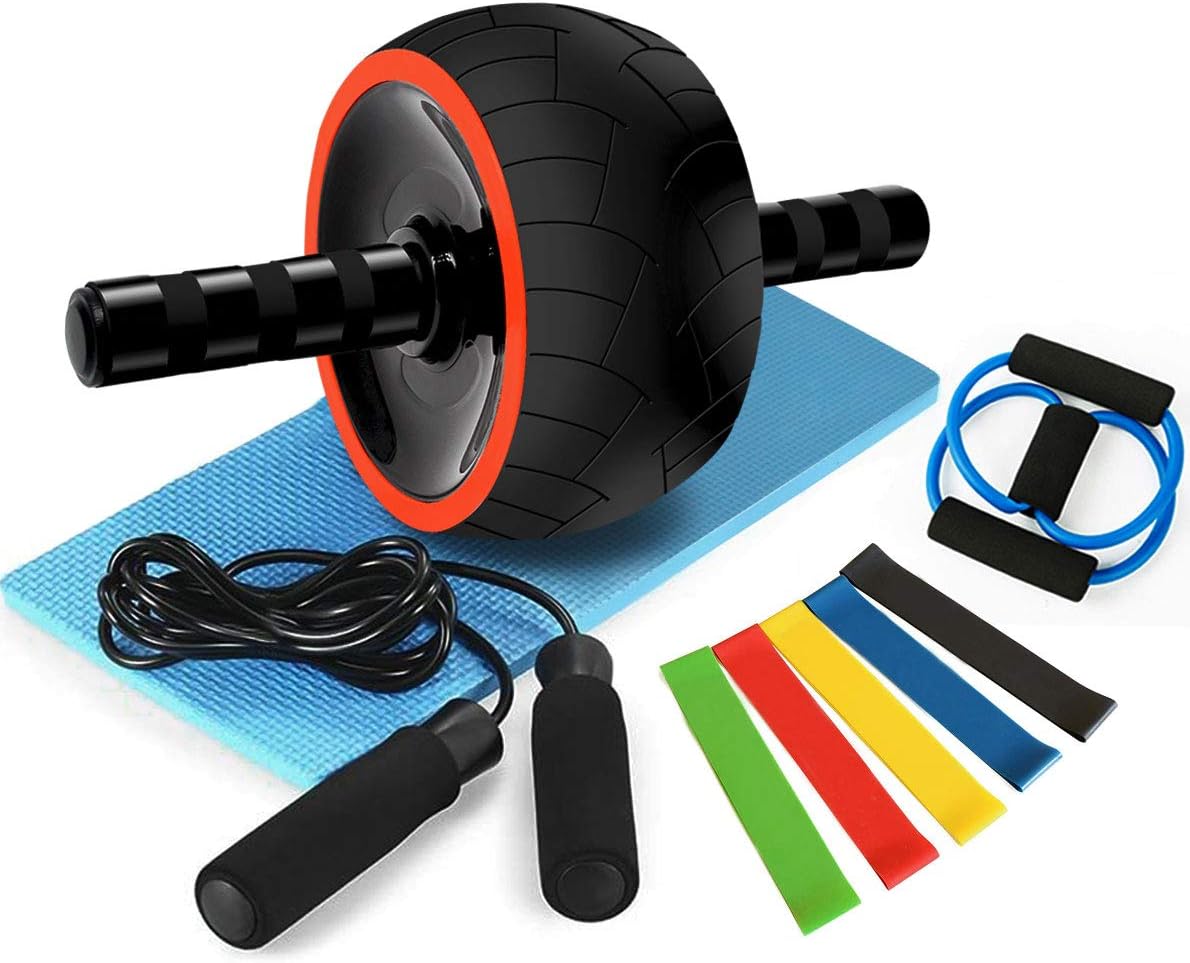 Rootmemory Ab Wheel Roller, Abs Roller Kit with Resistance