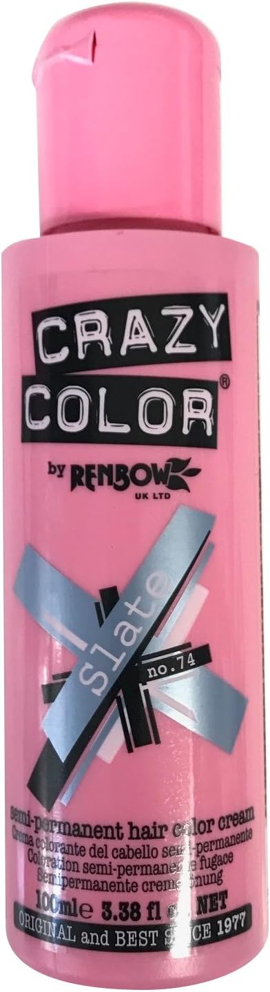Crazy Color Hair Dye 100ml - Slate, 100 ml (Pack of 1)