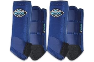 Professional's Choice 2XCOOL Sports Medicine Horse Boots | Protective & Breathable Design for Ultimate Comfort & Durability in Active Horses | Value 4 Pack | Small, Medium, Large
