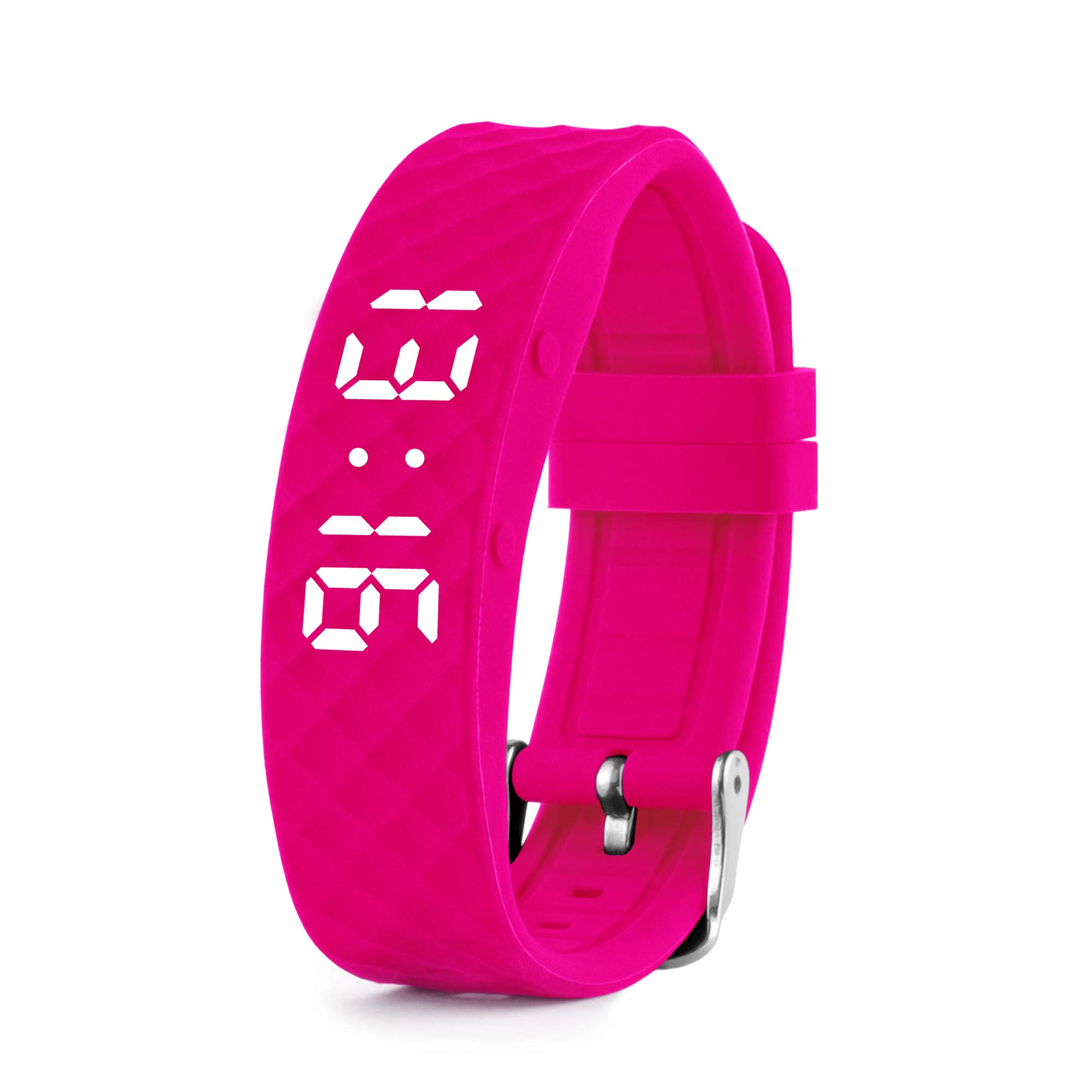 TabTime Vibrating Alarm Wristband - Silent Alarm Watch - with up to 10 Personal or Pill Reminders per Day (Pink, Small)