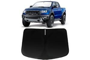 PAIMOHO Windshield Sun Shade for 2019-2024 Ford Ranger (XL, XLT, Lariat), Car Front Window Sunshade with 240T Sun Visor Protector Blocks UV Rays Heat Sun Shield Accessories