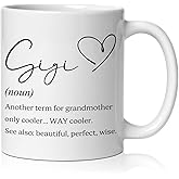 BEHIFL Gigi Grandma Mug, Gigi Gifts for Grandma Coffee Cup Ceramic, Grandmother Gifts from Grandkids for Birthday Christmas Ceramic Coffee Tea Mug 11 oz