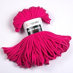 YarnArt Macrame Braided 4 mm Soft Cord, 55% Cotton