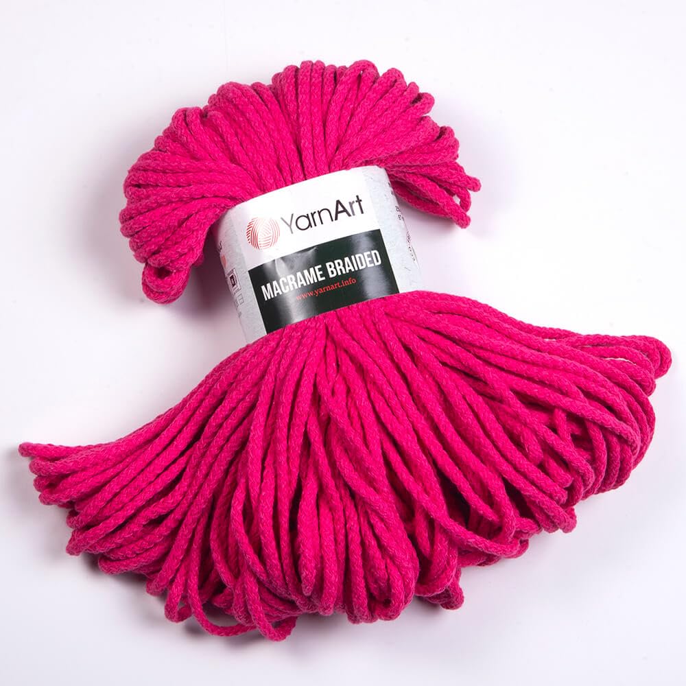 YarnArt Macrame Braided 4 mm Soft Cord, 55% Cotton