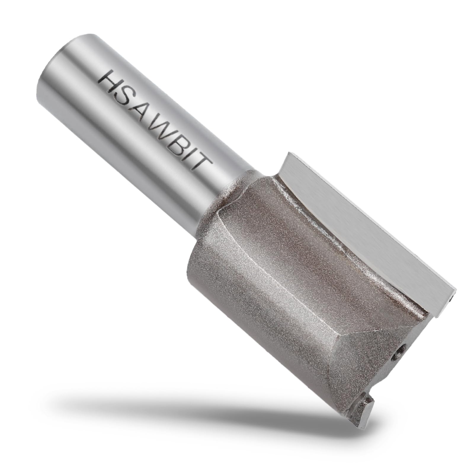 hsawbit Straight 2-Flute Router Cutter, 1/2 Inch Shank, 22mm Cut Diameter & 30mm Cut Length, Flush Trim Router Bit for Woodworking