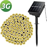 LED String Lights, Lellel 2nd Generation Solar Outdoor String Lights, 200 LED 72ft 8 Twinkle Mode, Waterproof Weatherproof for Yard Patio Garden Tree Party Wedding Christmas Decoration, Warm White