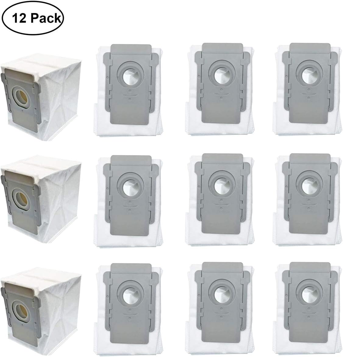 Garbage fighter Dust Bags Replacement for iRobot Roomba i7 i7+ i7 Plus s9 s9+ E5 E6 E7 Series Parts - 12 Pack Automatic Dirt Disposal Bags Replenishement for iRobot Vacuum Cleaner Accessories