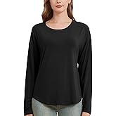 netdraw Women's Ultra Soft Bamboo Viscose Long Sleeve Dolman Shirts, Loose Fit Casual Batwing Lounge Sleep Pajama Tops