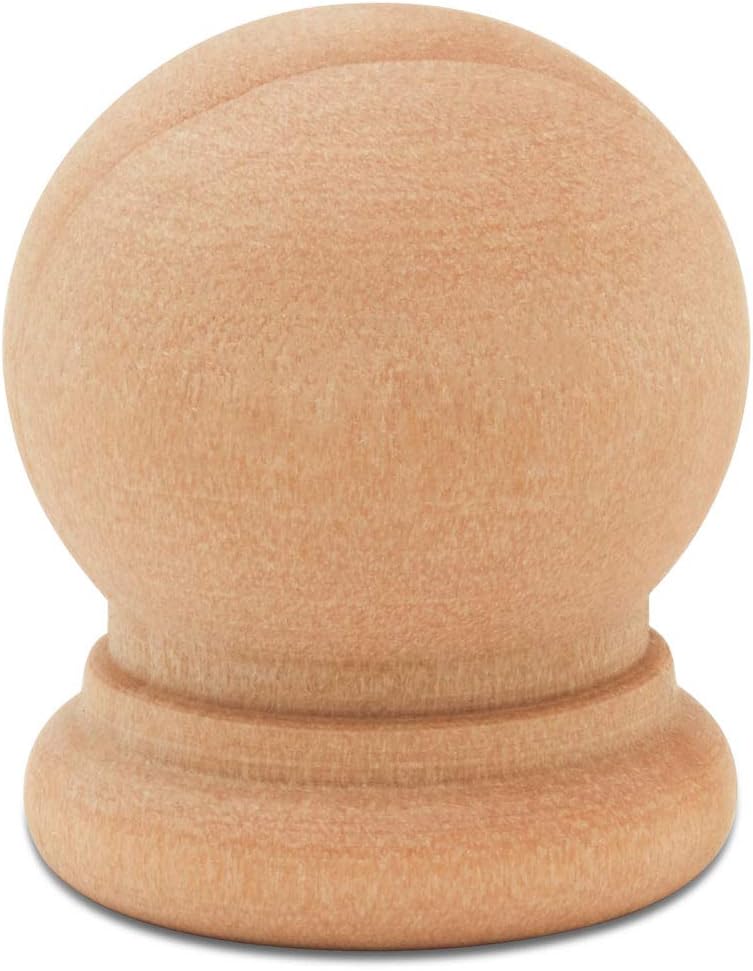 Wood Finials, 3/4 Inch Tall with 1/4 Inch Hole, Unfinished