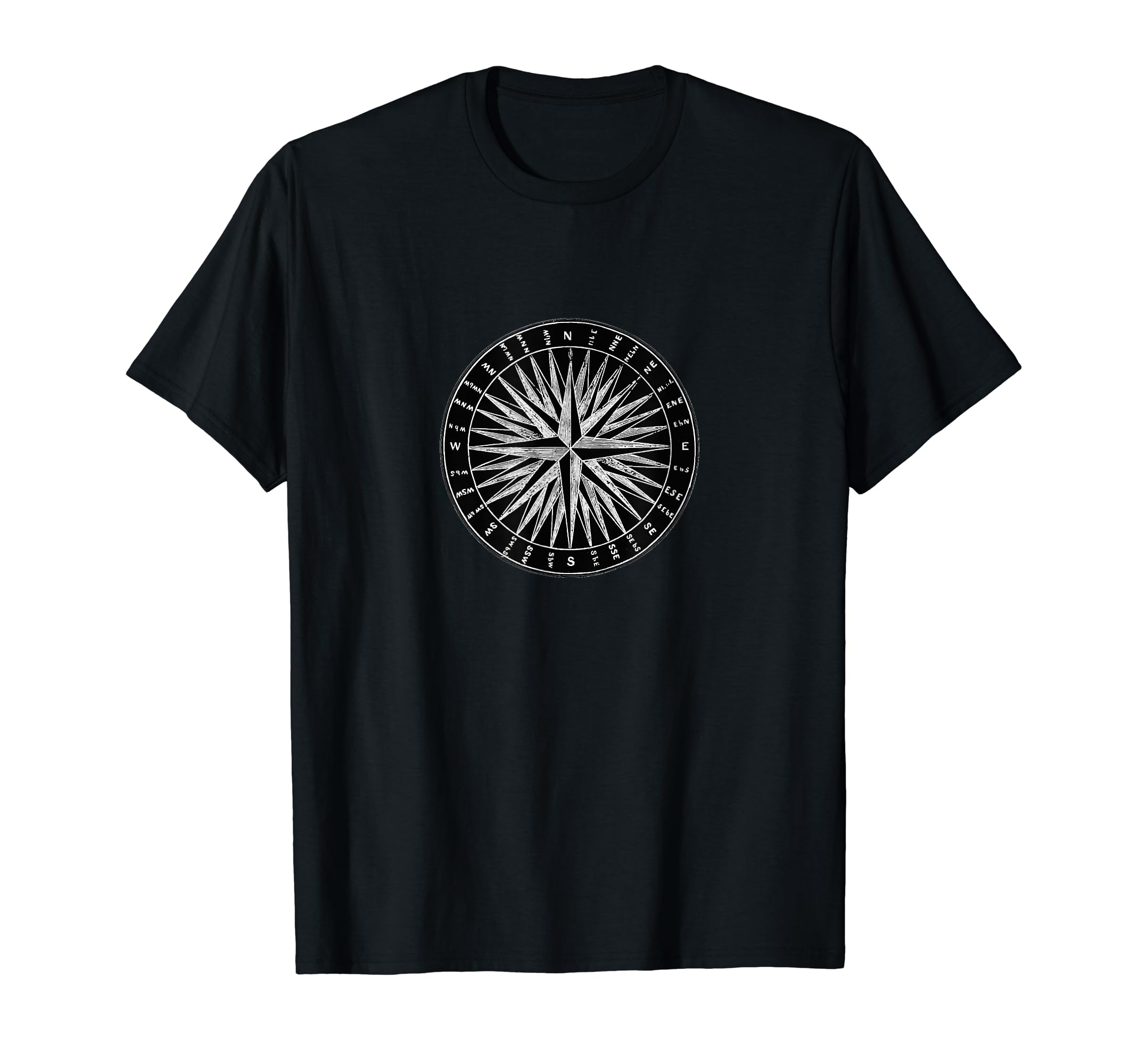 COMPASS ILLUSTRATION VINTAGE TRAVEL Camping Outdoor Sport T-Shirt