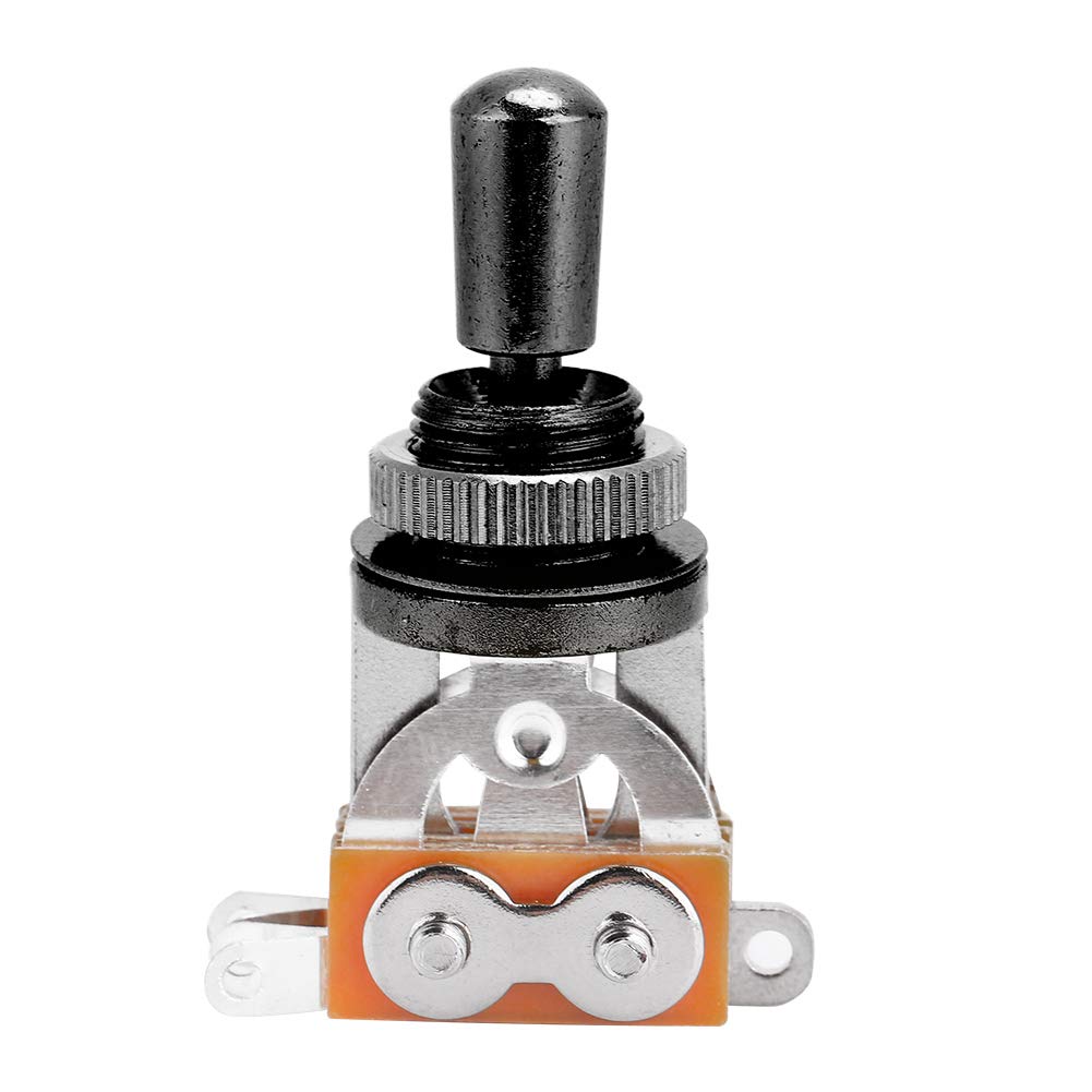 Alomejor Guitar Toggle Switch Electric Guitar 3 Way Pickup Selector Replacement Part withTip Knob for Electric Guitar(Black)