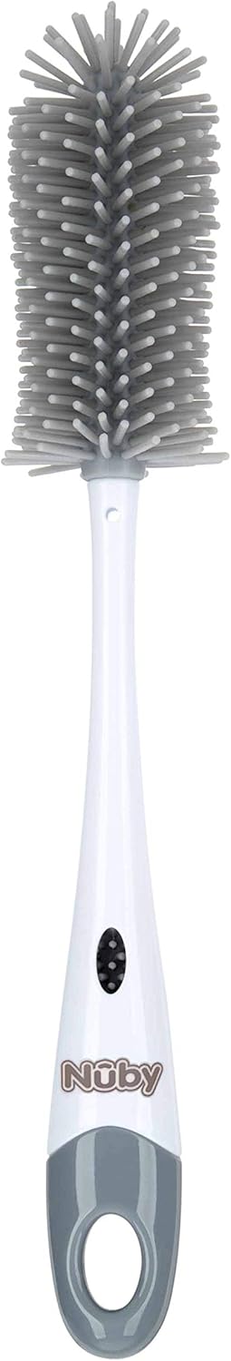 Nuby - Bottle Brush & Holder Silicon - 1 Piece, Green - Image 5