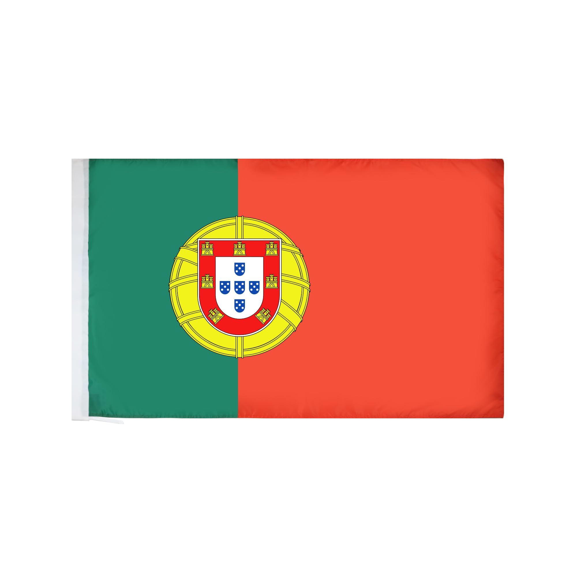 AZ FLAG - Portugal Flag - 3x5 Ft - Light Polyester Portuguese Banner with Sleeve - Fade Resistant - Vivid Colors - 3' x 5' Feet - 150x90 Cm