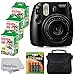 Fujifilm Instax Mini 8 Instant Film Camera (Black) With Fujifilm Instax Mini 6 Pack Instant Film (60 Shots) + Compact Bag Case + Batteries Top Kit - International Version (No Warranty)