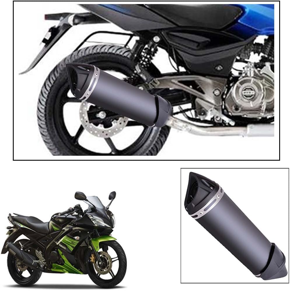 Vheelocityin Exhaust Shop Edge Tip Black Motorcycle Exhaust Silencer for Yamaha YZF R15S