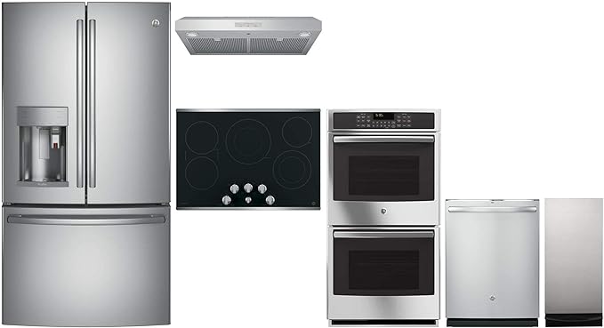 Amazon Com Ge Profile 6 Piece Kitchen Package With Fridge 30