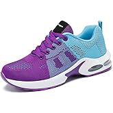Padgene Womens Sneakers Air Cushion Running Shoes Lightweight Tennis Walking Shoes Mesh Breathable Gym Work Fashion Sneakers Athletic Comfortable Casual