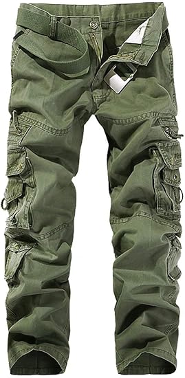 Amazon Jearey メンズカーゴパンツ 作業ズボン 8ポケット ワークパンツ 作業着 ミリタリーパンツ 軍パン 登山パンツ ズボン 大きいサイズ ブラック ベージュ グレー カーキ グリーン 春 夏 秋 冬 新品 ロングパンツ 通販
