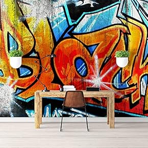 Wall Mural Simple and Mysterious Graffiti Art Removable Self-Adhesive Large Wallpaper - 66x96 inches