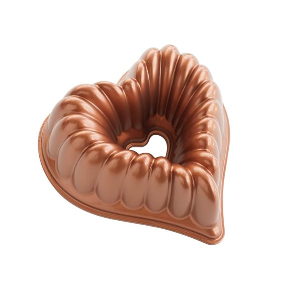 NordicWare 55548 Backform 'Herz-Kranz' - Herzkuchen - Motivkuchenform - Aluminiumguss - Volumen: 2,5 l
