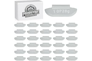 PROREFINE Upgraded 1 oz Clip On Wheel Weights for Steel Rims Corrosion-Resistant Coated Painted Tire Balancing Weight P Style Gray 30pcs